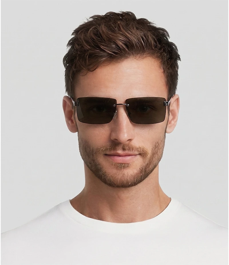 FENDI Unisex FENDI Sky 60mm Rectangle Sunglasses