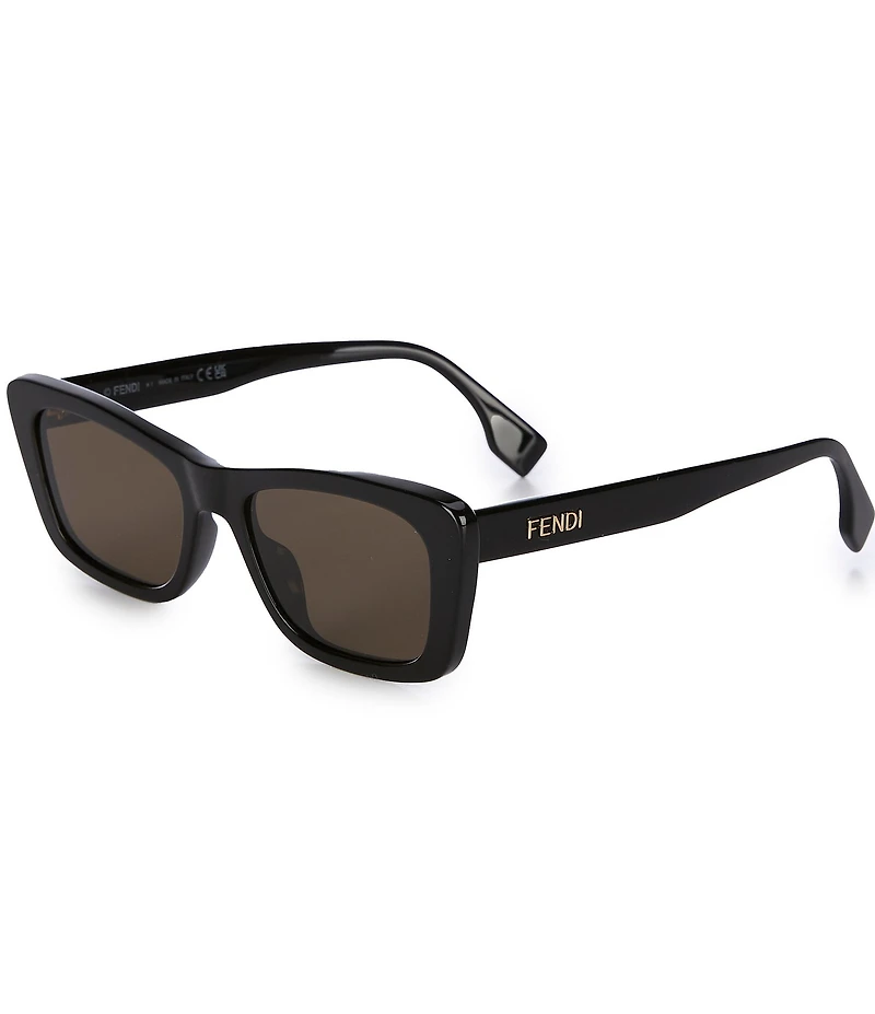 FENDI Unisex Lettering 53mm Geometric Sunglasses