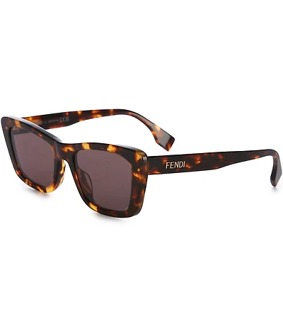 FENDI Unisex Lettering 53mm Geometric Sunglasses