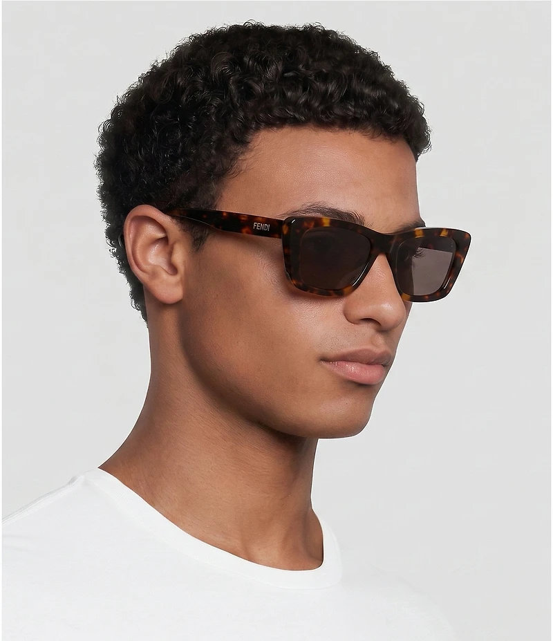 FENDI Unisex Lettering 53mm Geometric Sunglasses