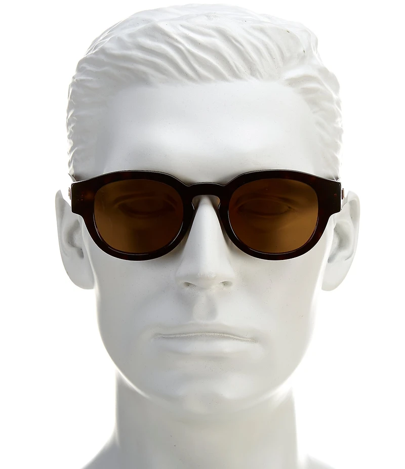 FENDI Unisex Signature 48mm Round Sunglasses