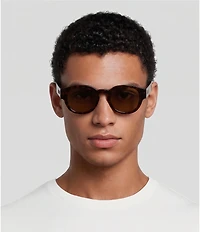 FENDI Unisex Signature 48mm Round Sunglasses