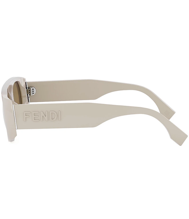 FENDI Unisex Signature 54mm Rectangle Sunglasses