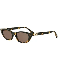 FENDI Women's Baguette 54mm Retro Cat Eye Sunglasses