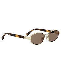 FENDI Women's Baguette 56mm Oval Sunglasses
