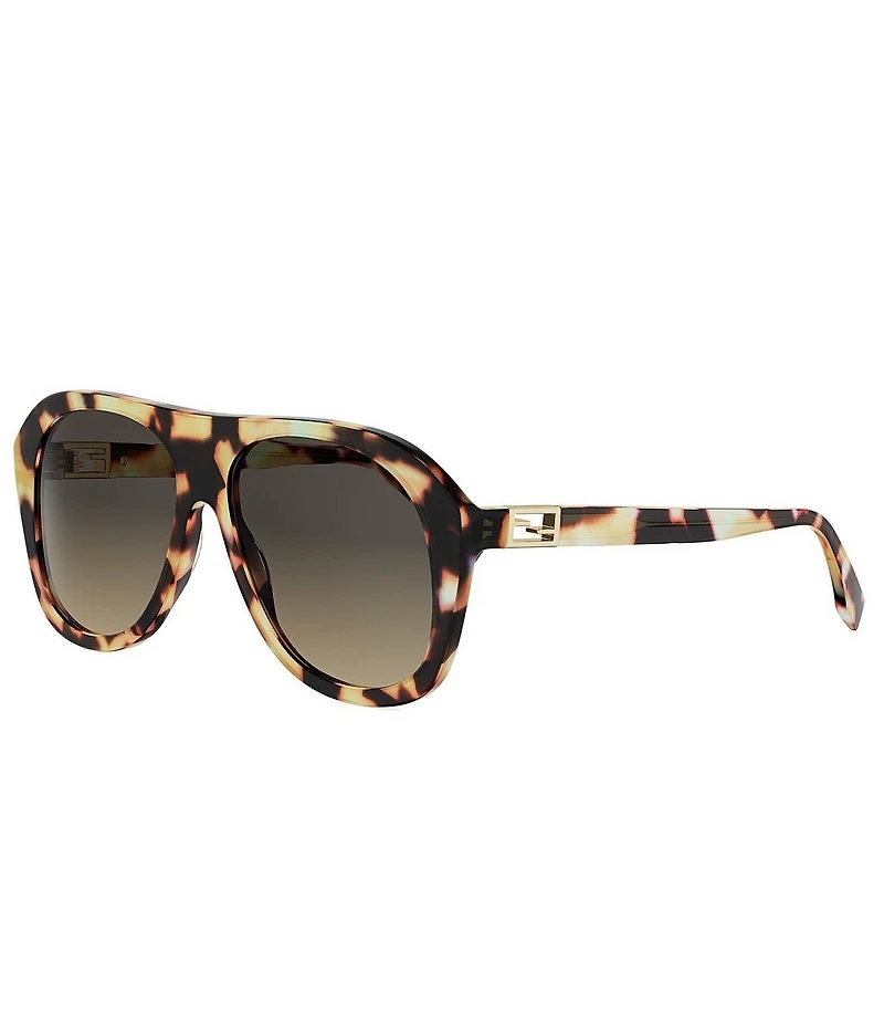 FENDI Women's Baguette 57mm Aviator Sunglasses