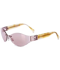 FENDI Baguette 74mm Round Wrap Sunglasses