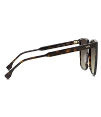 FENDI Women's FENDI Fine 59mm Havana Geometric Oversize Sunglasses
