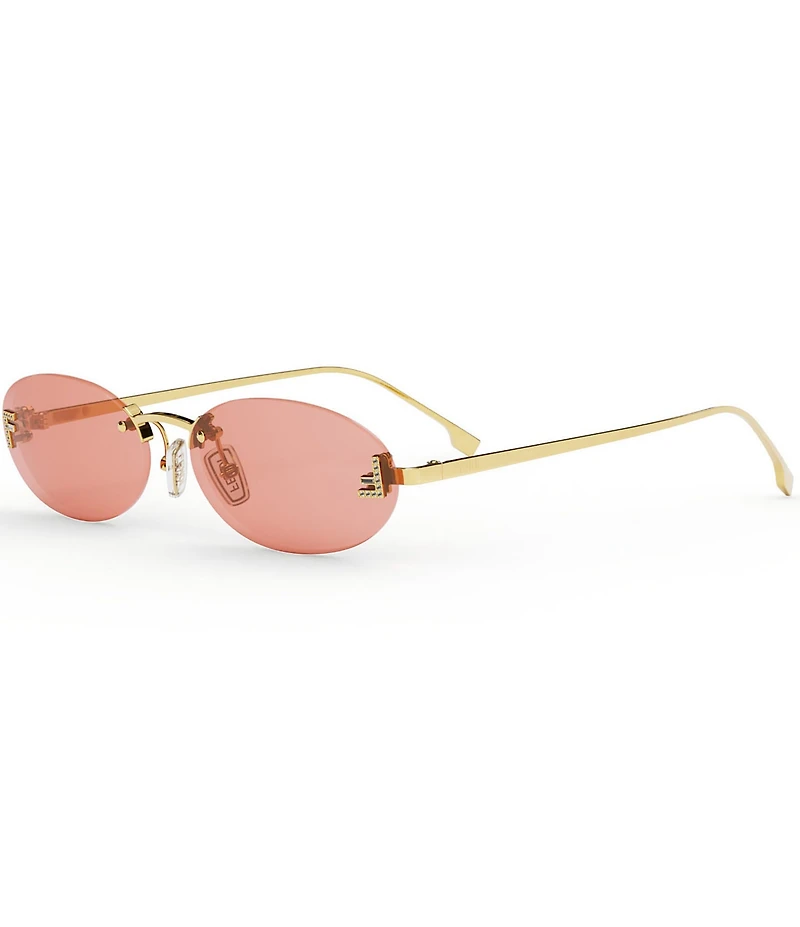 FENDI Women's Fendi First Crystal 54mm Oval Sunglasses