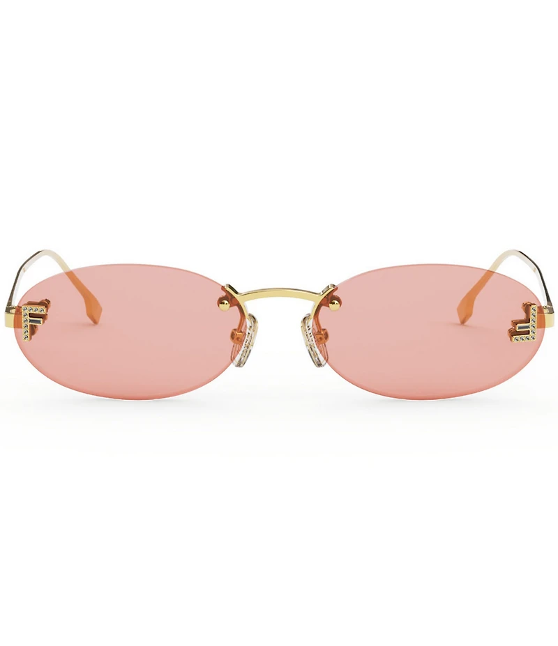 FENDI Women's Fendi First Crystal 54mm Oval Sunglasses