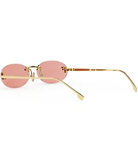 FENDI Women's Fendi First Crystal 54mm Oval Sunglasses