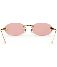 FENDI Women's Fendi First Crystal 54mm Oval Sunglasses