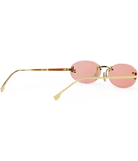 FENDI Women's Fendi First Crystal 54mm Oval Sunglasses