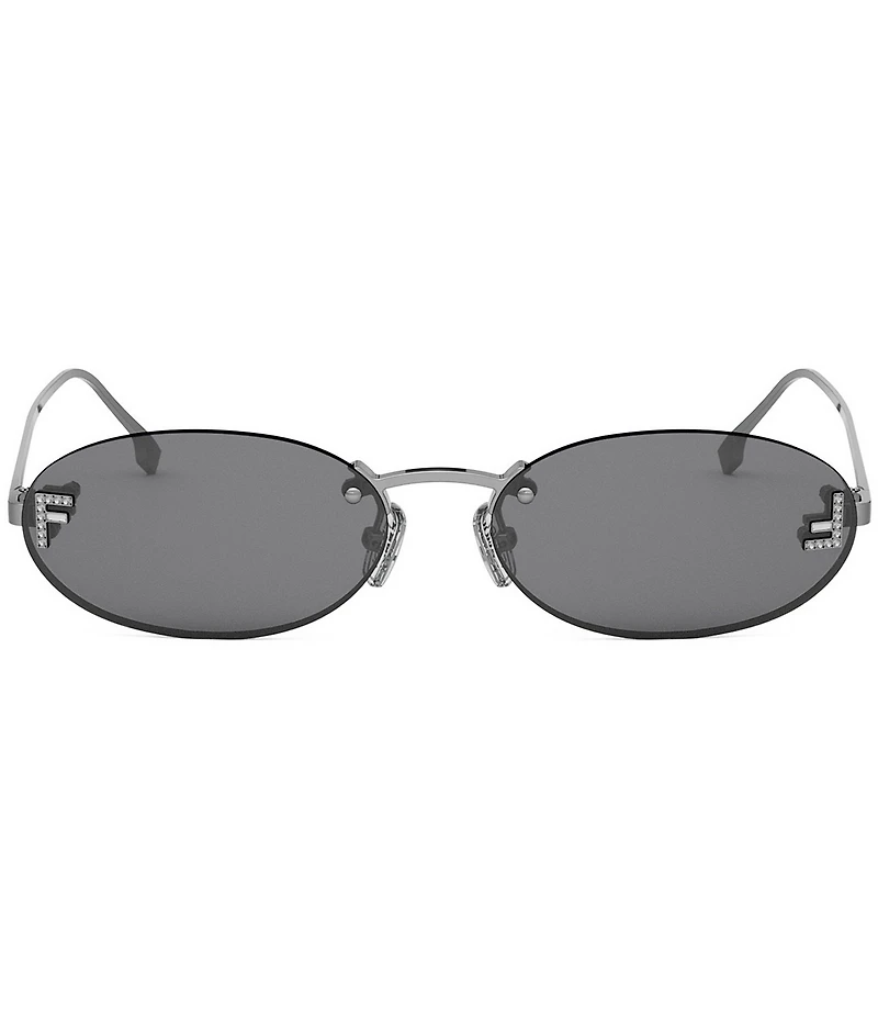 FENDI Women's Fendi First Crystal 54mm Oval Sunglasses