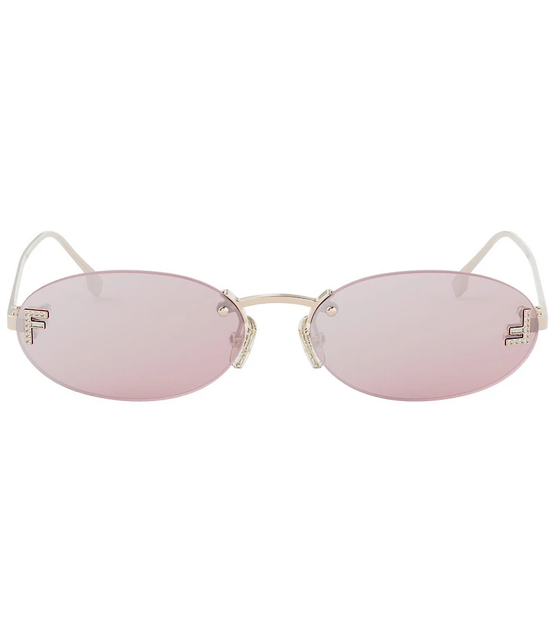 FENDI Women's Fendi First Crystal 54mm Oval Sunglasses