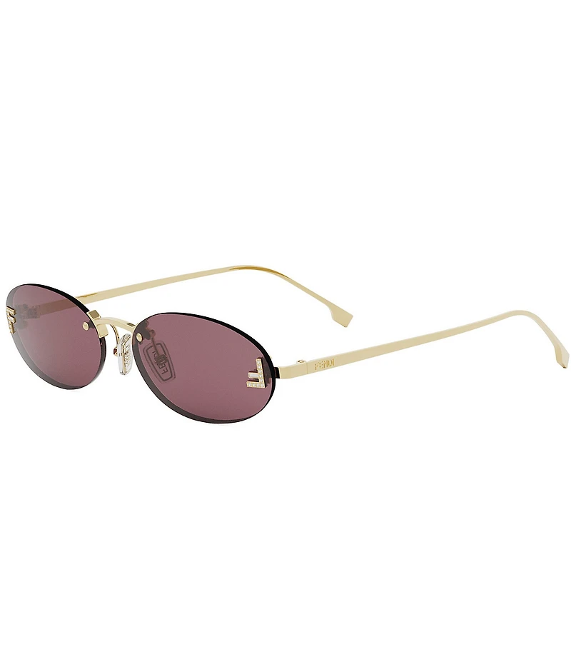 FENDI Women's Fendi First Crystal 54mm Oval Sunglasses