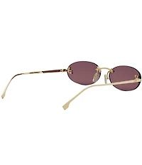 FENDI Women's Fendi First Crystal 54mm Oval Sunglasses