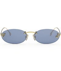 FENDI Women's Fendi First Crystal 54mm Oval Sunglasses