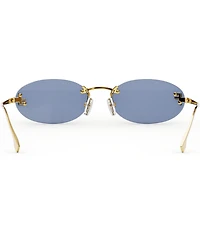FENDI Women's Fendi First Crystal 54mm Oval Sunglasses