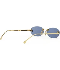FENDI Women's Fendi First Crystal 54mm Oval Sunglasses