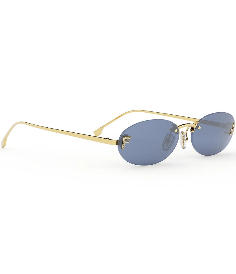 FENDI Women's Fendi First Crystal 54mm Oval Sunglasses