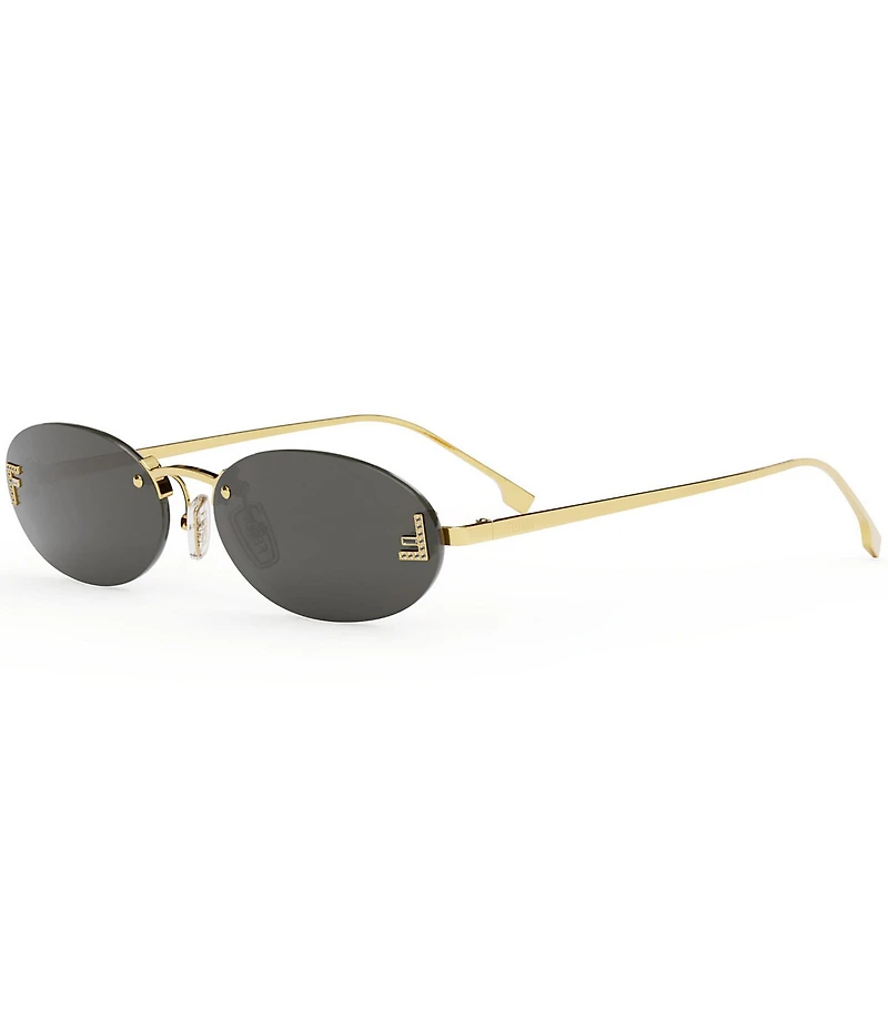 FENDI Women's Fendi First Crystal 54mm Oval Sunglasses