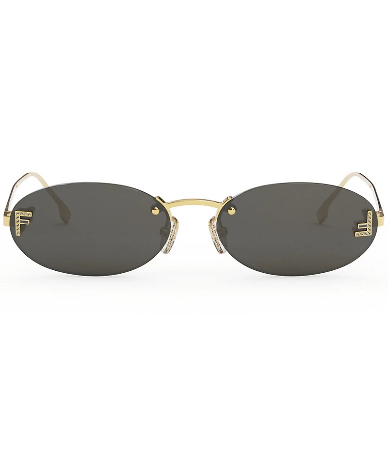 FENDI Women's Fendi First Crystal 54mm Oval Sunglasses
