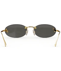 FENDI Women's Fendi First Crystal 54mm Oval Sunglasses