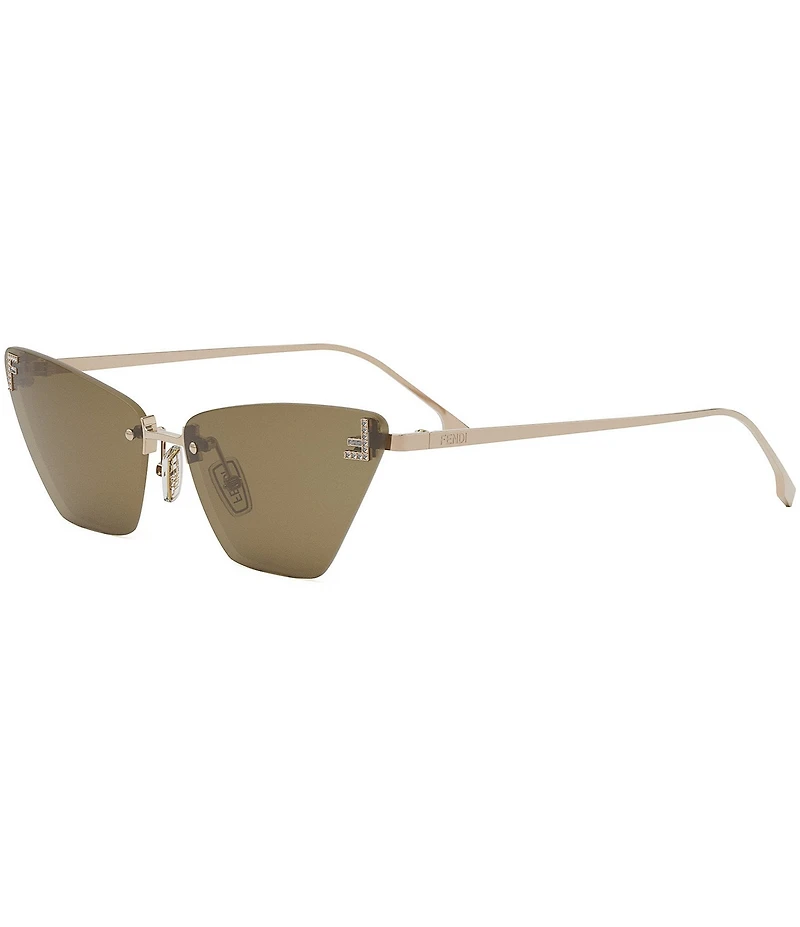 FENDI Women's Fendi First Crystal 57mm Cat Eye Statement Sunglasses