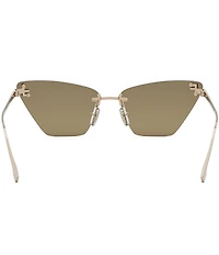 FENDI Women's Fendi First Crystal 57mm Cat Eye Statement Sunglasses