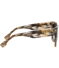 FENDI Women's FENDI Roma 50mm Havana Square Sunglasses