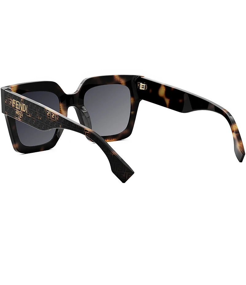 FENDI Women's FENDI Roma 50mm Logo Havana Square Sunglasses