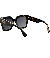 FENDI Women's FENDI Roma 50mm Logo Havana Square Sunglasses