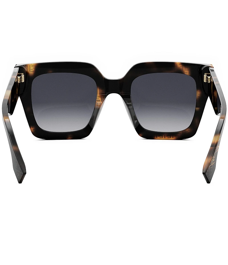 FENDI Women's FENDI Roma 50mm Logo Havana Square Sunglasses