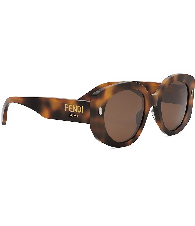FENDI Women's FENDI Roma 51mm Havana Round Sunglasses