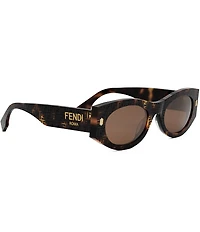 FENDI Women's Fendi Roma 52mm FF Havana Oval Cat Eye Sunglasses