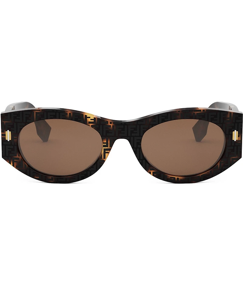 FENDI Women's Fendi Roma 52mm FF Havana Oval Cat Eye Sunglasses