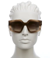 FENDI Women's Fendi Roma 52mm Square Striped Sunglasses