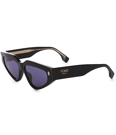 FENDI Fendi Roma 54mm Geometric Cat Eye Statement Sunglasses