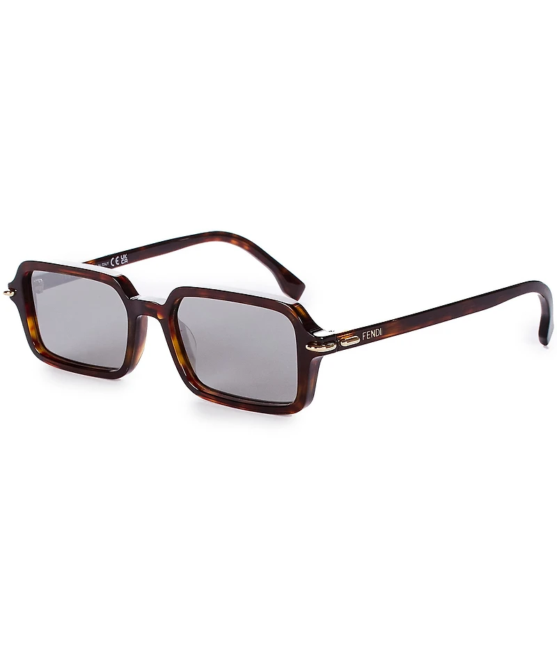 FENDI Women's FENDI Selleria 51mm Havana Rectangle Sunglasses