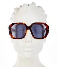 FENDI Women's FENDI Selleria 54mm Havana Square Sunglasses