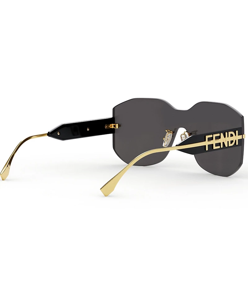 FENDI Fendigraphy 99mm Geometric Statement Sunglasses