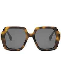 FENDI Women's FF Diamonds 53mm Havana Square Sunglasses