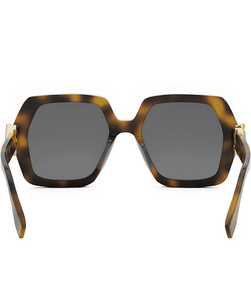 FENDI Women's FF Diamonds 53mm Havana Square Sunglasses
