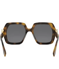 FENDI Women's FF Diamonds 53mm Havana Square Sunglasses