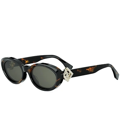 FENDI Women's FF Diamonds 53mm Oval Sunglasses