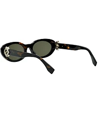 FENDI Women's FF Diamonds 53mm Oval Sunglasses