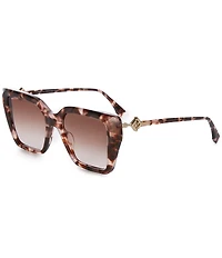 FENDI Women's FF Diamonds 54mm Square Sunglasses