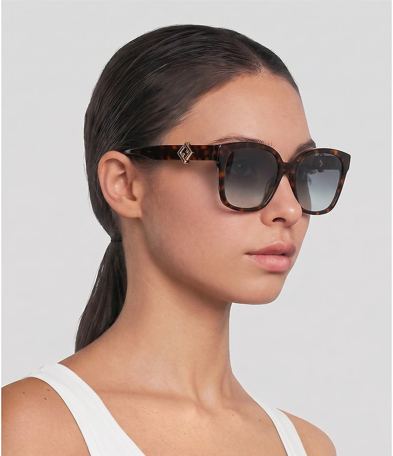 FENDI Women's FF Diamonds 55mm Square Sunglasses
