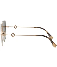 FENDI Women's FF Diamonds 59mm Aviator Sunglasses